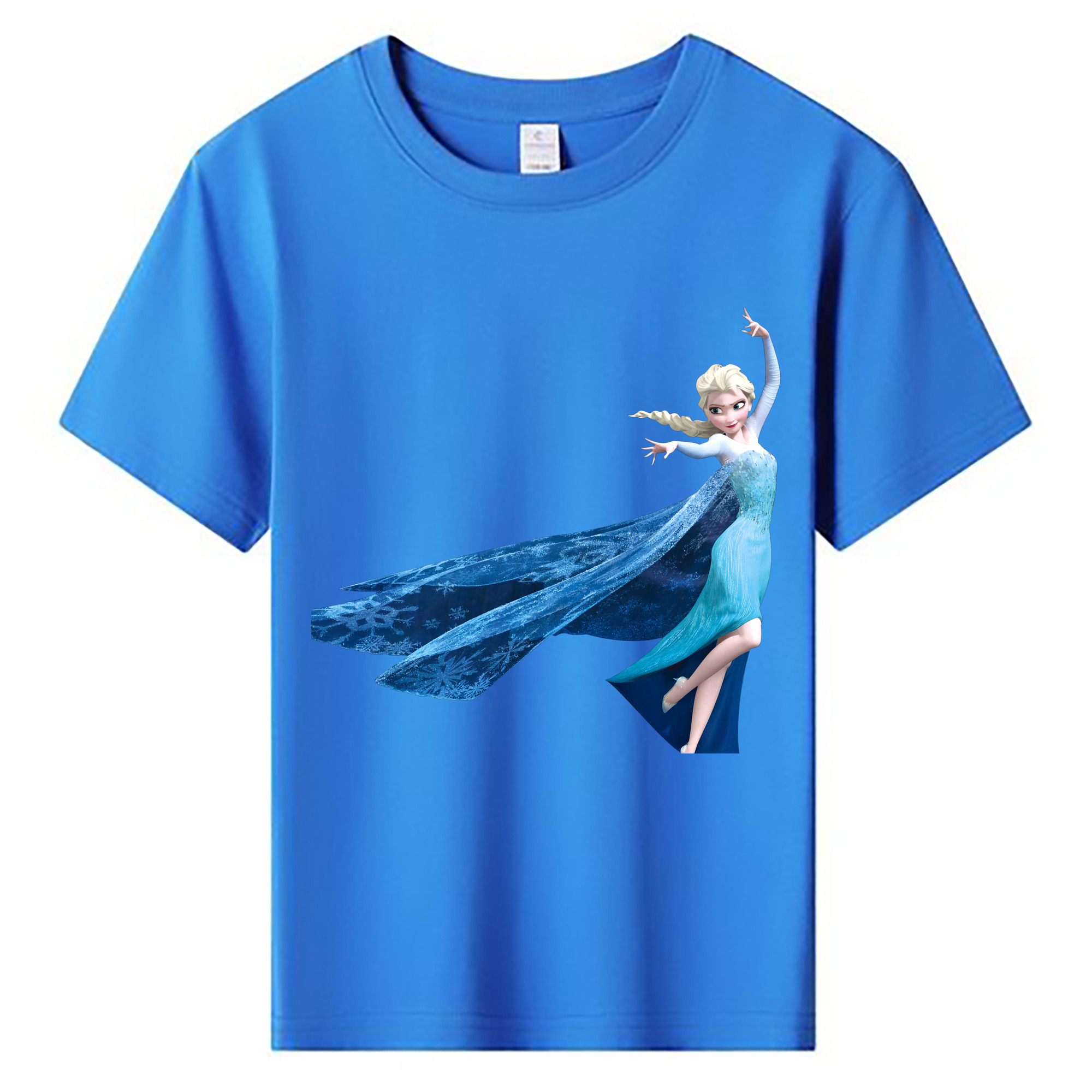 （画像用） アナと雪の女王 アンナ エルサ Frozen Anna Elsa 綿100％キッズTシャツ（フロントプリント）